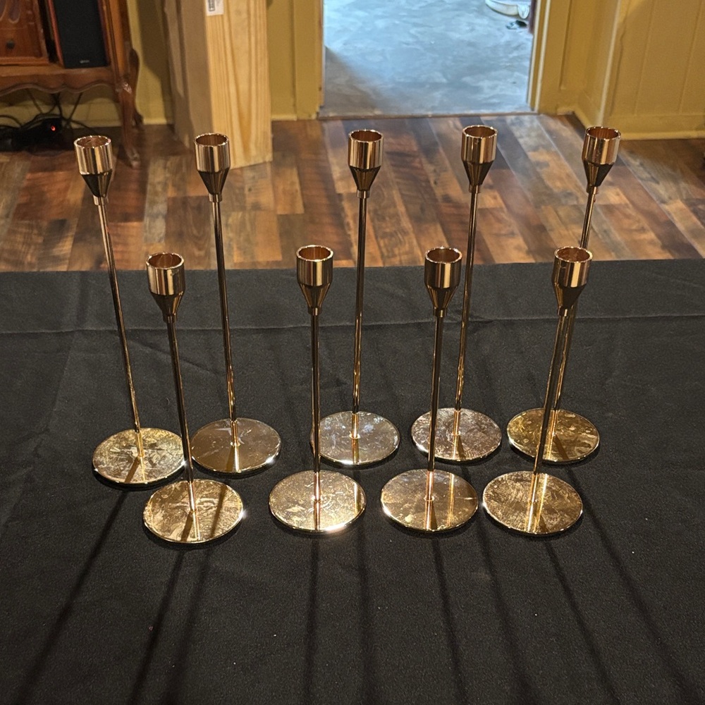 Elegant Gold Candle Holders